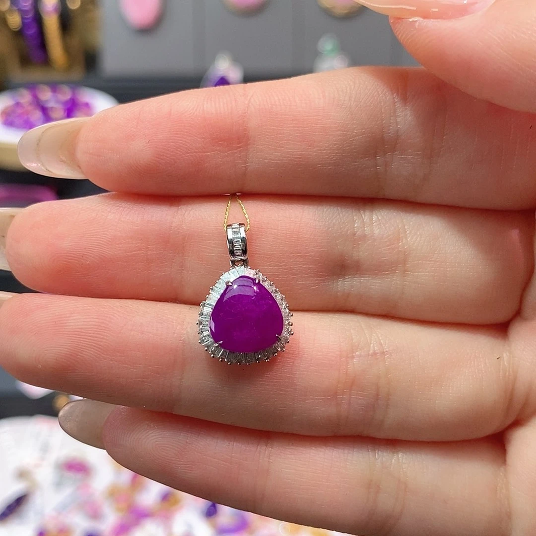 苏纪石（舒俱来）18K金镶嵌吊坠(不含链)