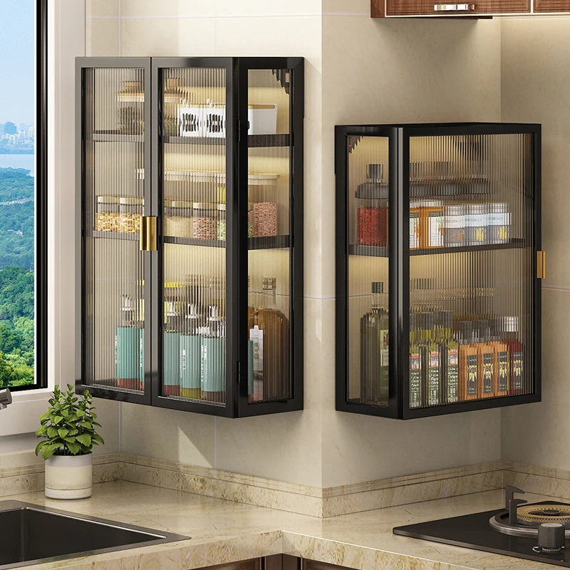 厨房收纳置物架调料架橱柜免打孔壁挂家用调味品储物架多层收纳架