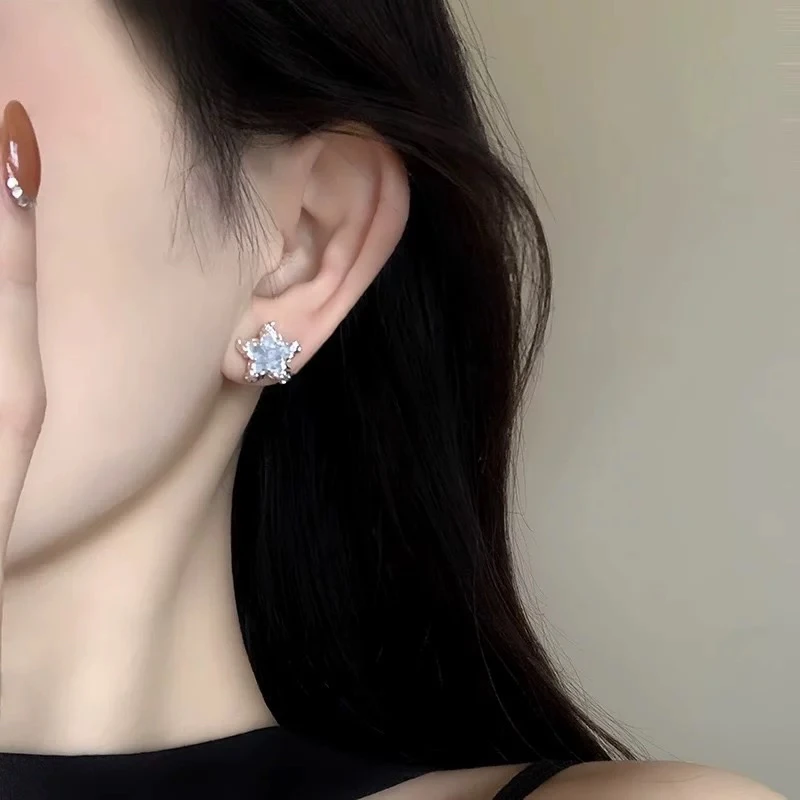 铜合金耳饰 1104「小海星」蓝色星星耳饰轻奢高级感耳钉春夏精致