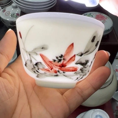 醴陵高温瓷手绘作品老师70毫升