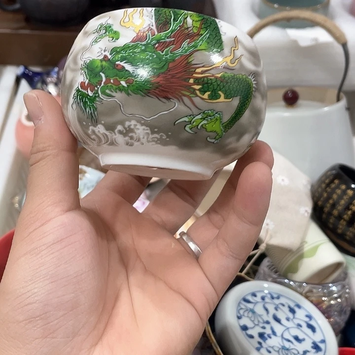 陶瓷茶具全部清清完回家过年