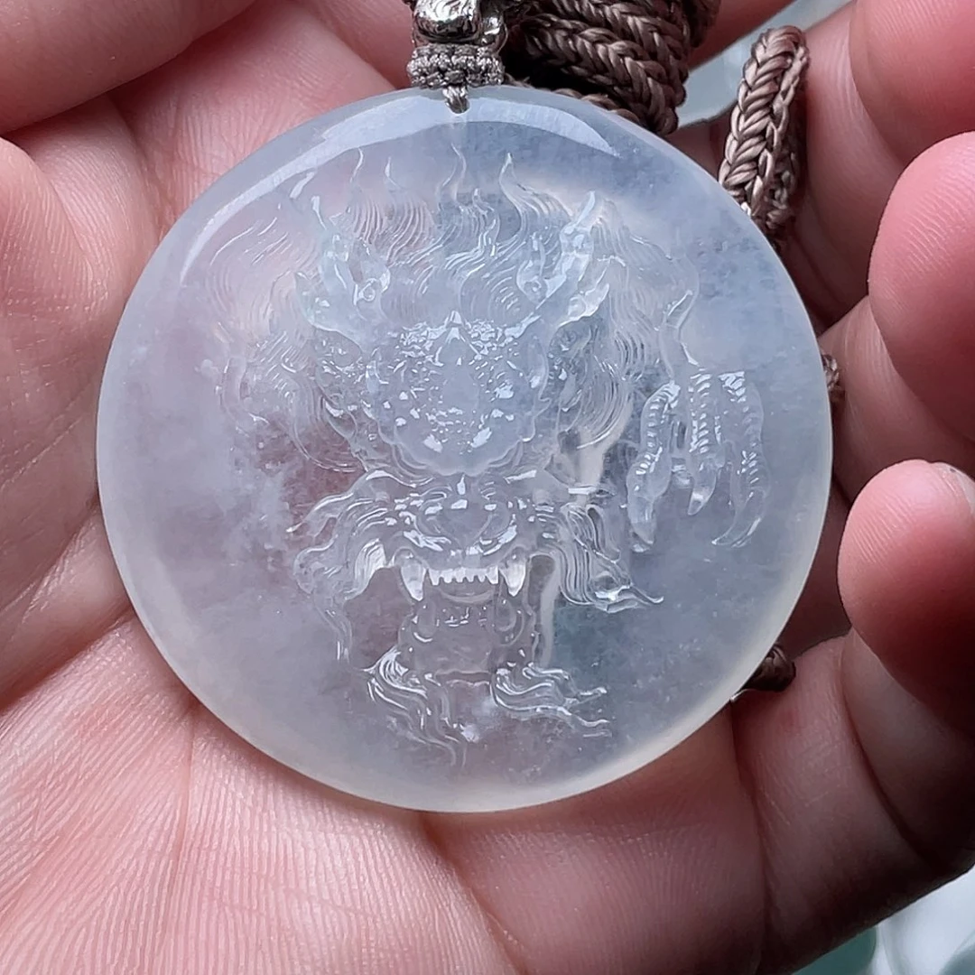 定制翡翠未镶嵌龙牌