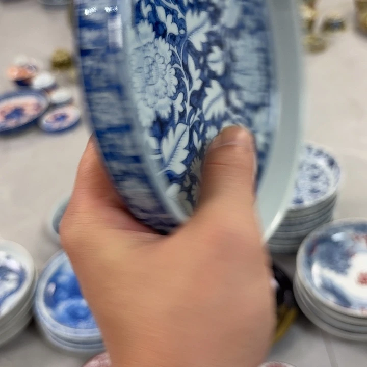 瓷片青花国色天香大胡乘景德镇
