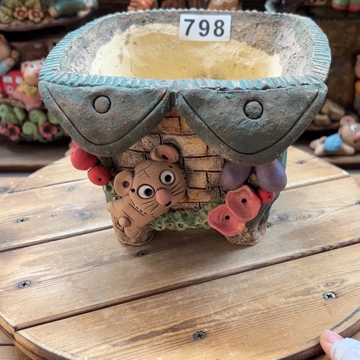 嘻哈多肉花盆百搭