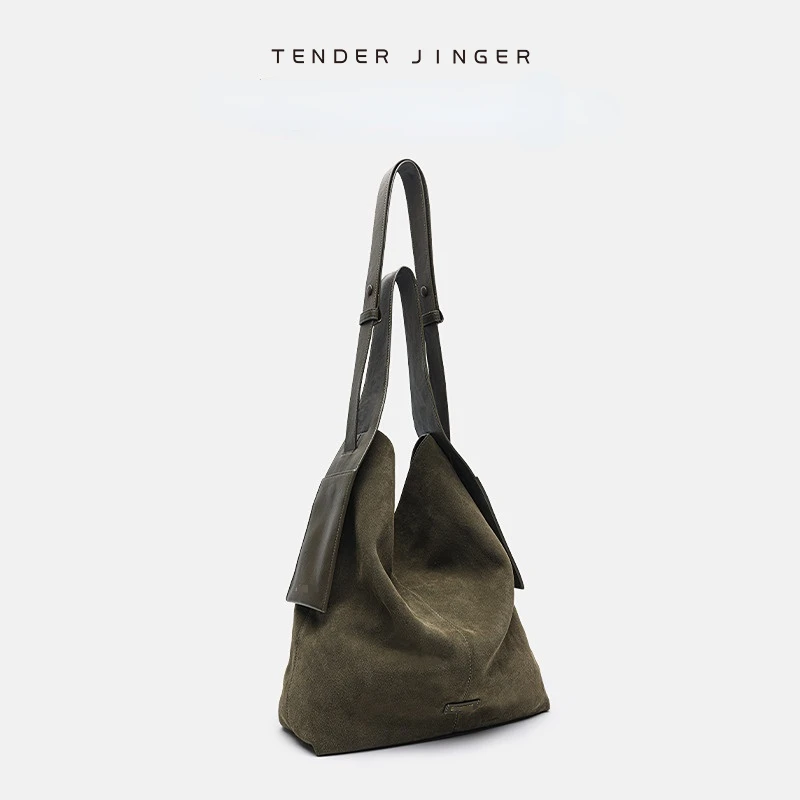 Tender Jinger挂耳托特包慵懒通勤单肩斜挎包床上