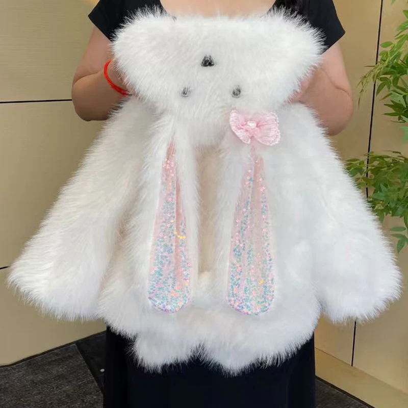 儿童冬季加绒外套2025新款冬装加厚保暖仿皮草女宝宝可爱毛毛衣