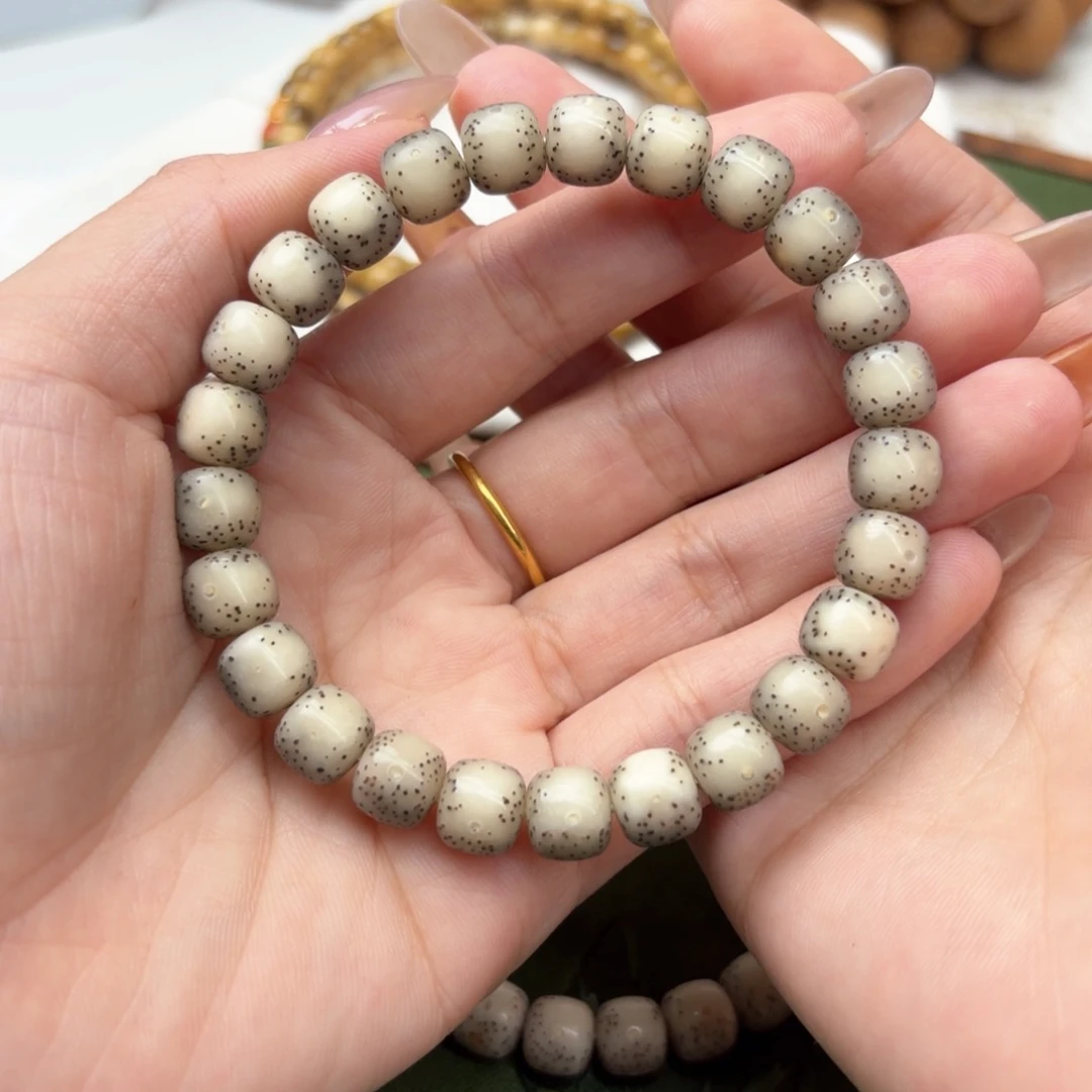 深***蓝手串星月菩提8*9老型单圈❗️大留白❗️玉化石玉料❗️双金标❗️