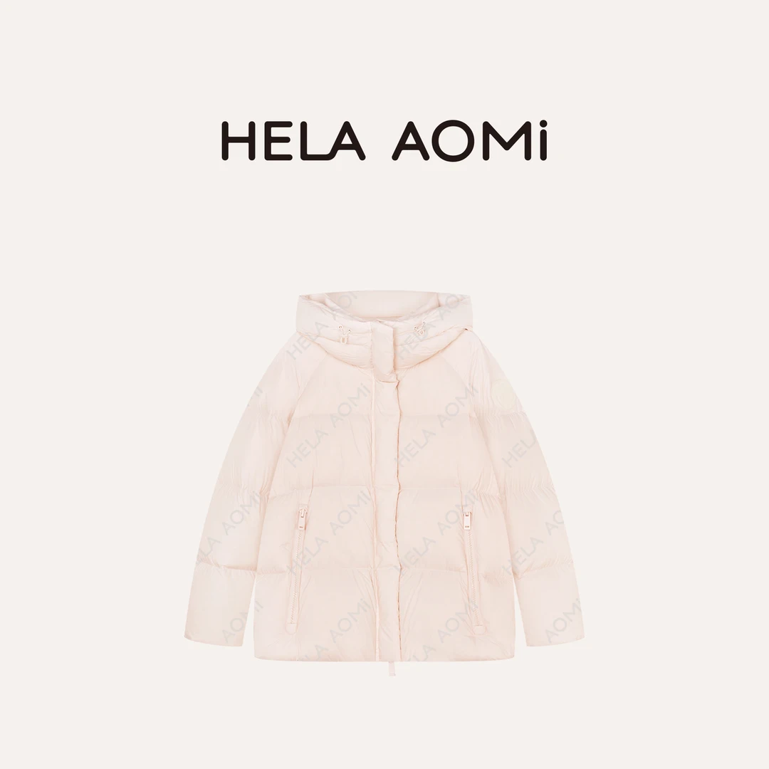 HELA AOMI “棉花糖”90白鸭绒连帽宽松短款羽绒服CY5DM27126