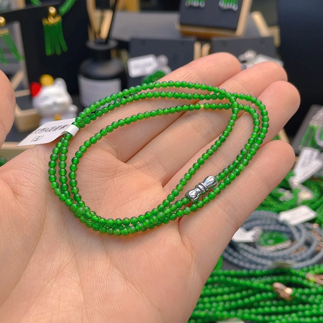 翡翠手链未镶嵌项链卡2.5