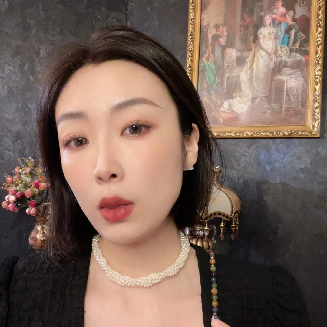 黄铜925银琉璃珠珠项链