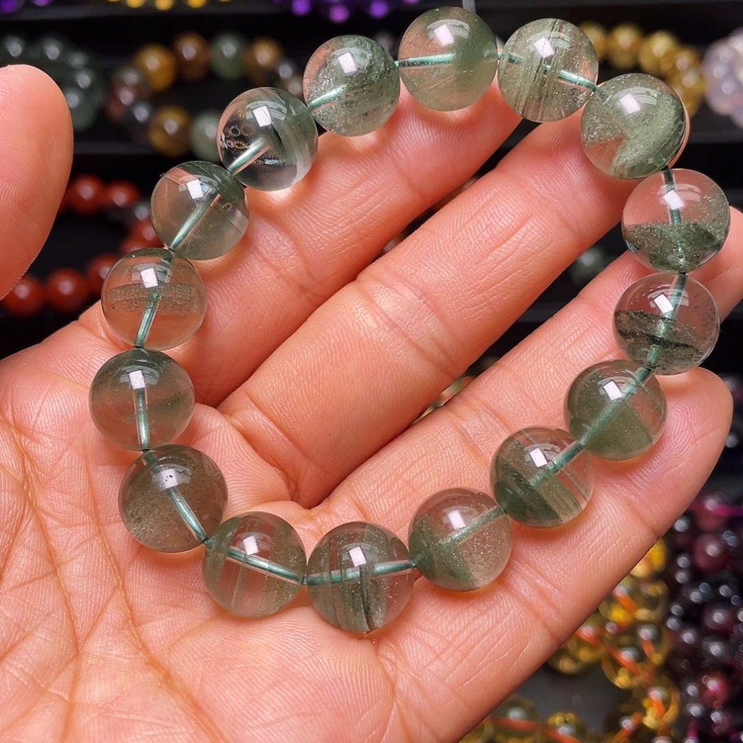 水晶未镶嵌手链巴西绿幽灵