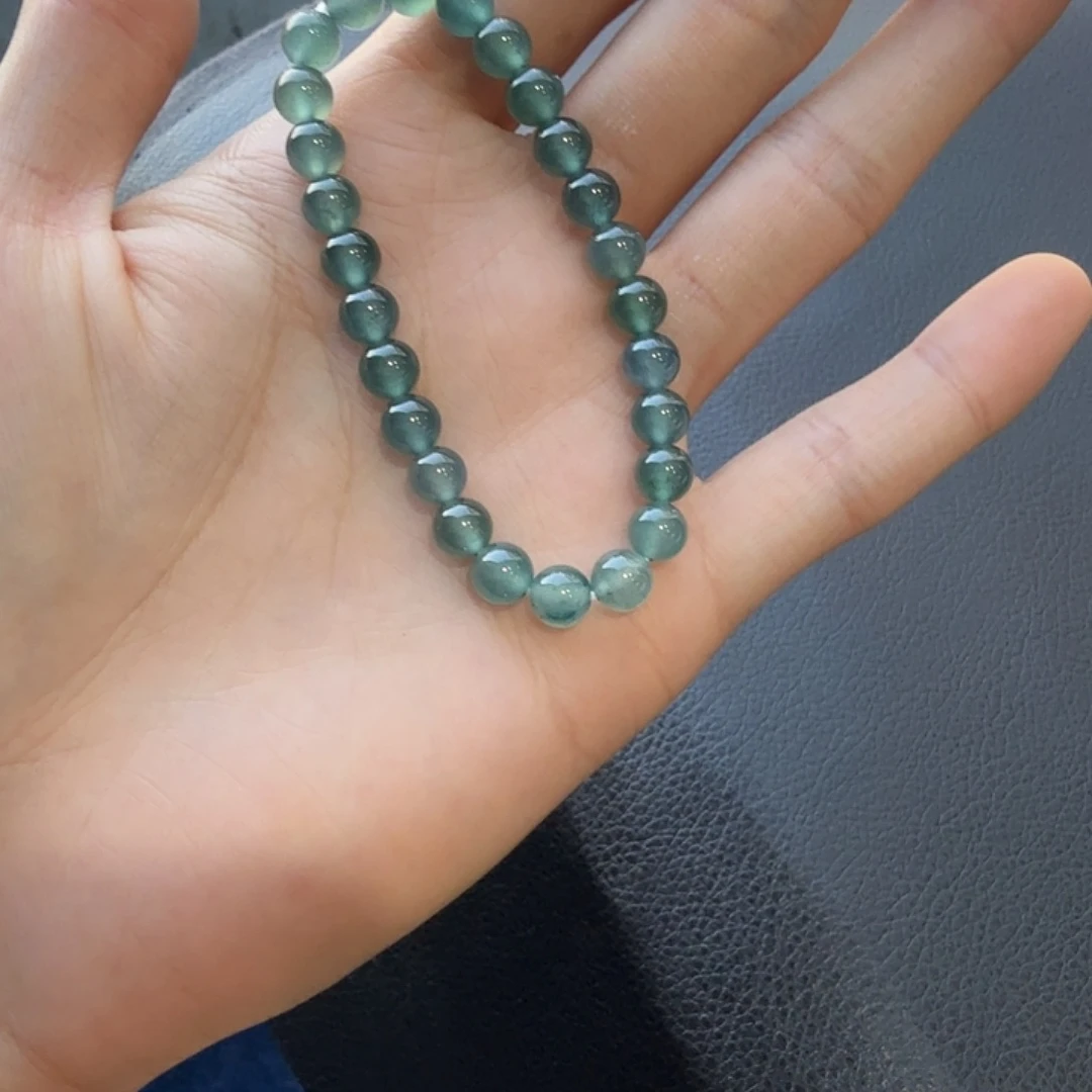 浮***浅翡翠未镶嵌手链手串