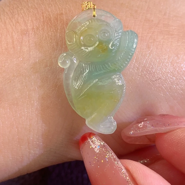 定制翡翠18K金镶嵌翡翠