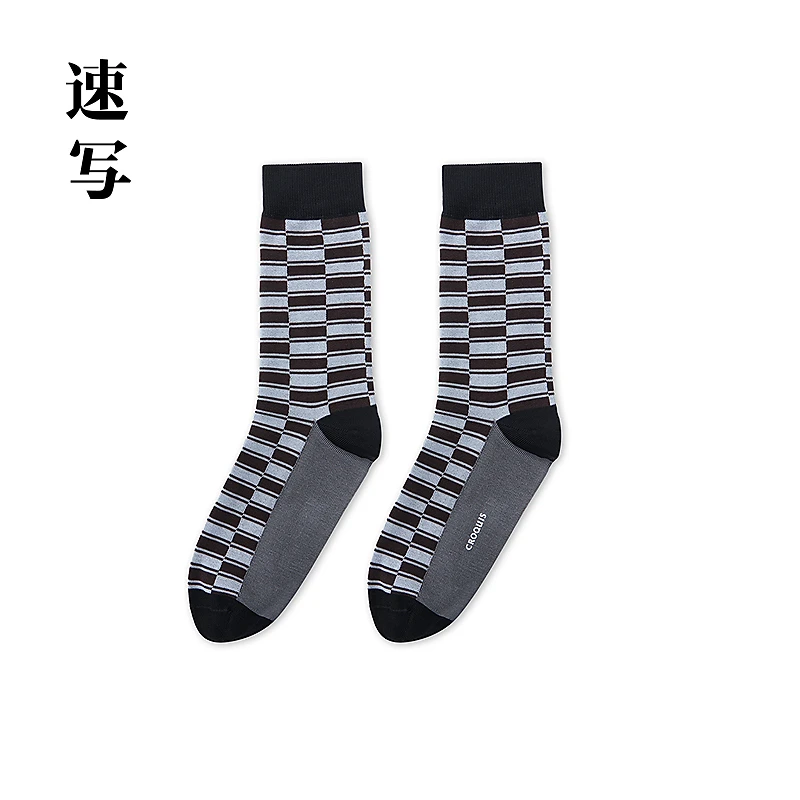 【商场同款】速写男装2025春新品日常花型中筒袜设计感男8P2N13590