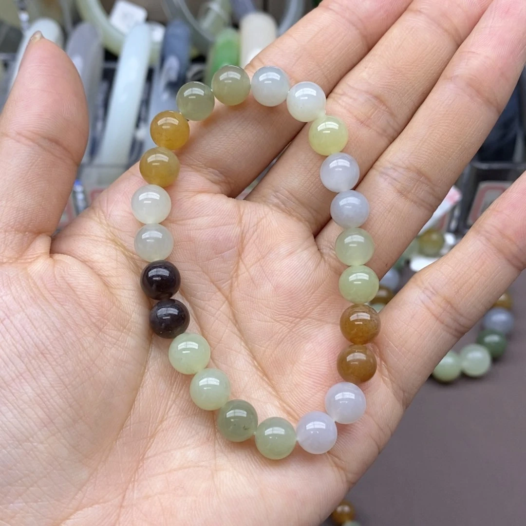 和田玉手串未镶嵌?****雨卡8