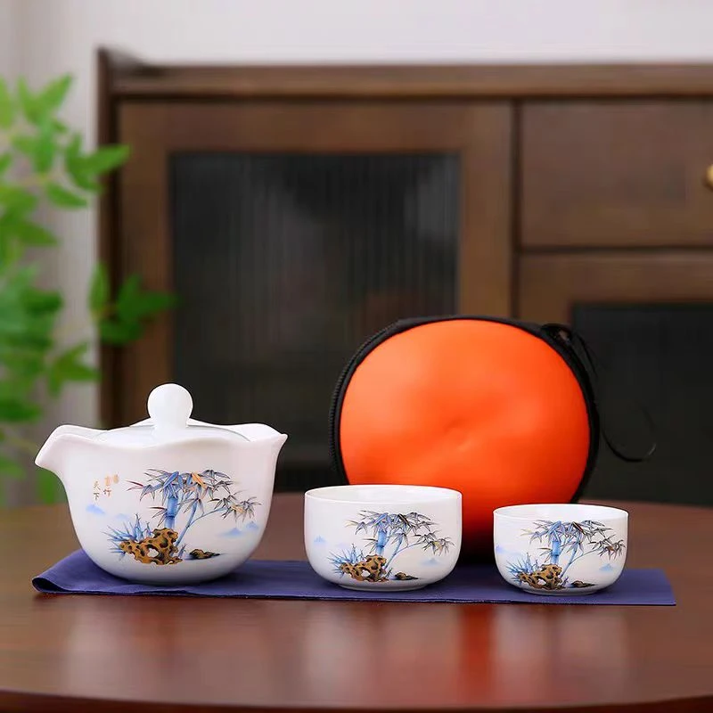 便携式旅行茶具富竹天下套装中式泡茶壶户外车载茶杯家用 5933