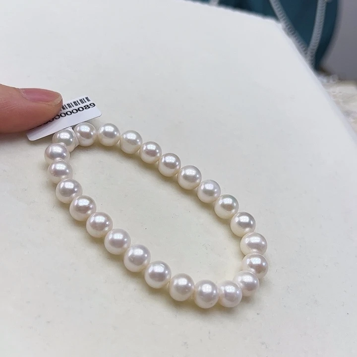 未镶嵌淡水珍珠颈饰➕7.8高品极光炫彩手链