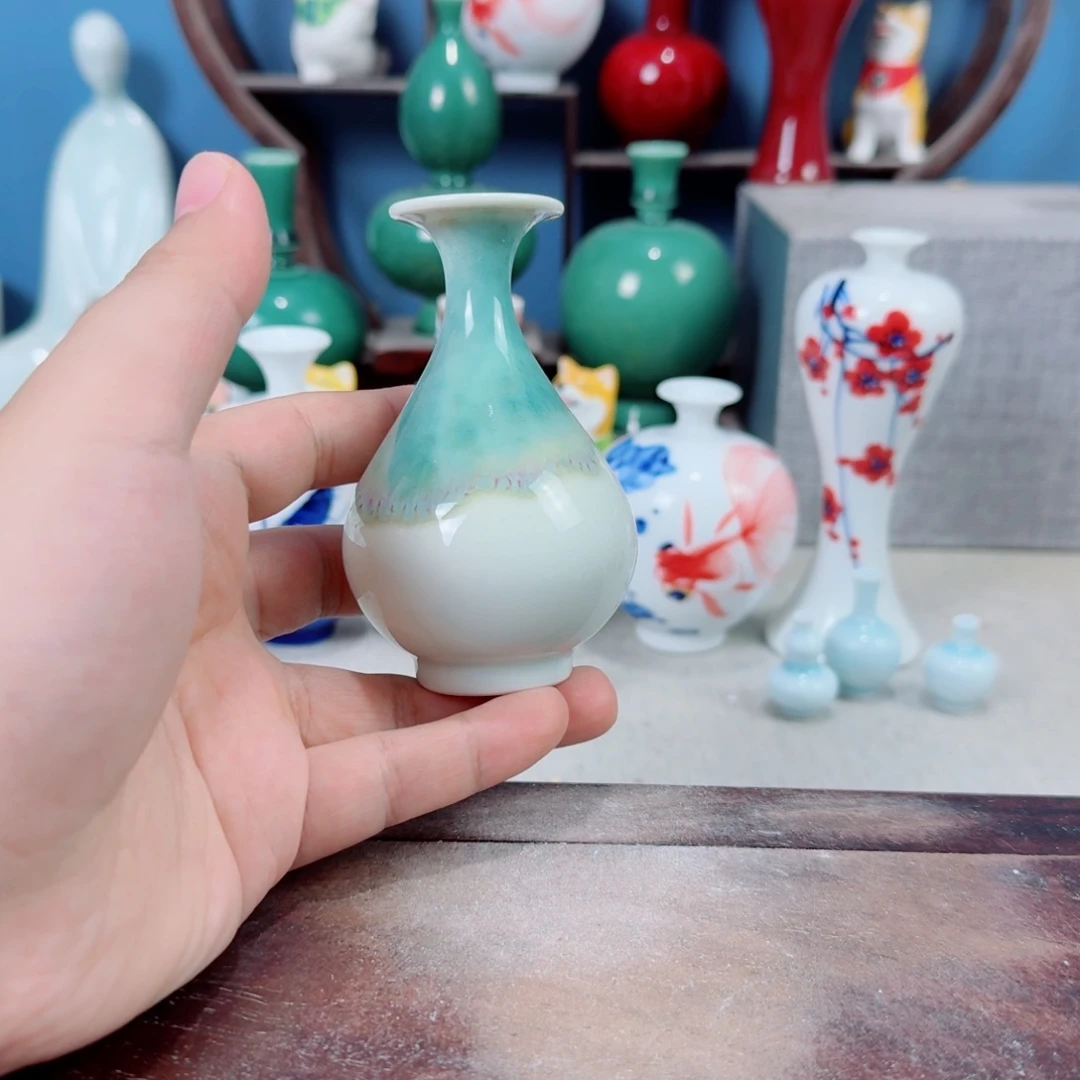 陶瓷手工小花器摆件
