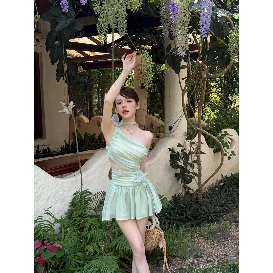 FH粉红“丝萝乔木”设计感纯欲网纱收腰连衣裙LWJ25A1Q489