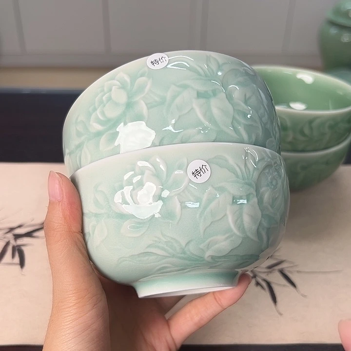 龙泉云间青瓷小米茶器