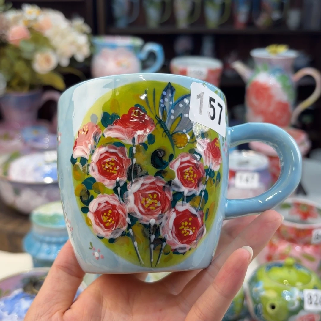 景德镇手绘高温釉下彩陶瓷茶具