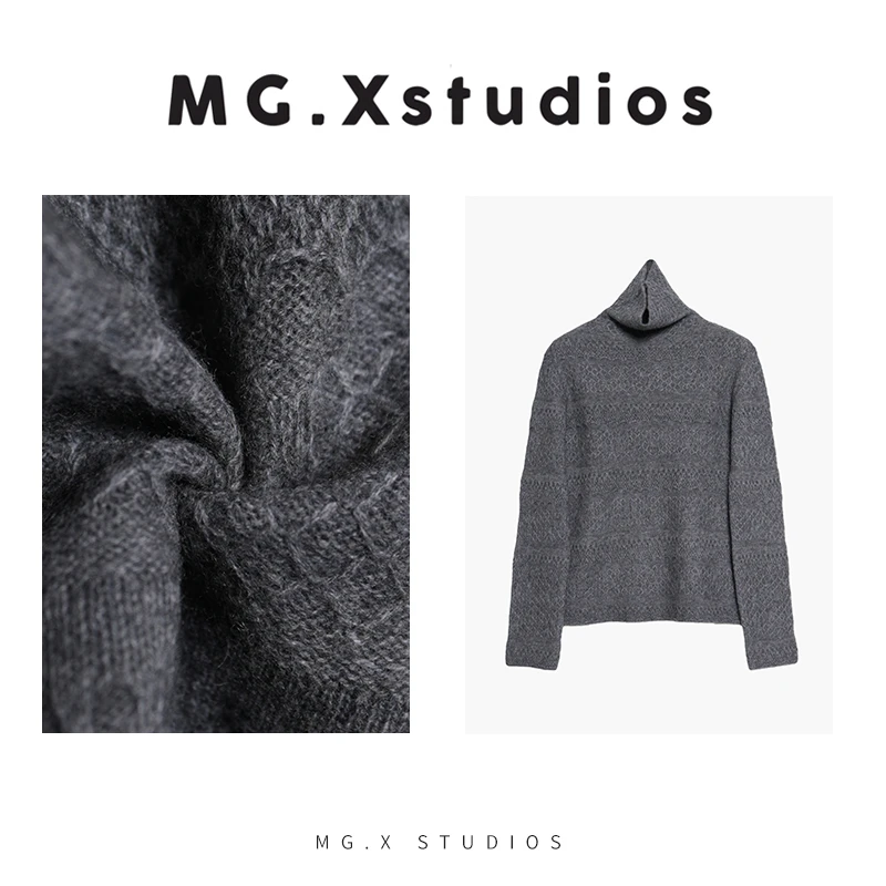 【邃影纹心】MGX休闲风毛针织衫毛衣套头百搭修身M54H5631M2IX