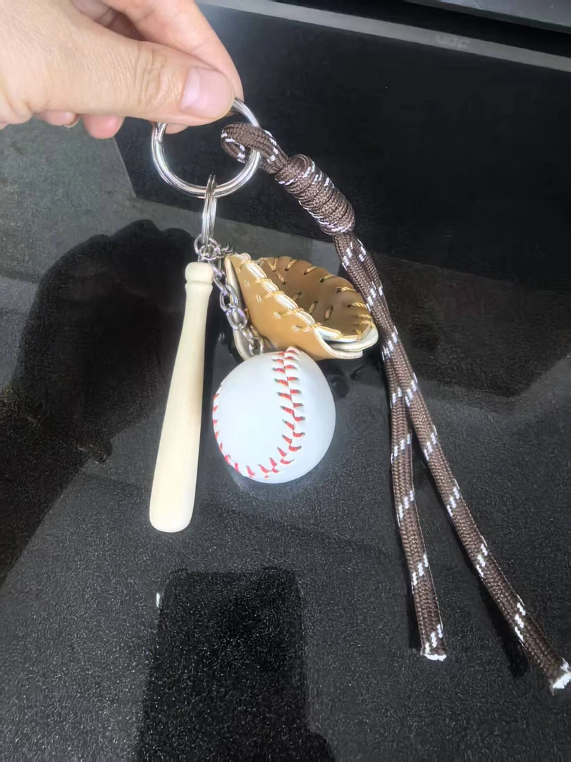 棒球ins包包挂件新款钥匙扣手工登山绳挂饰