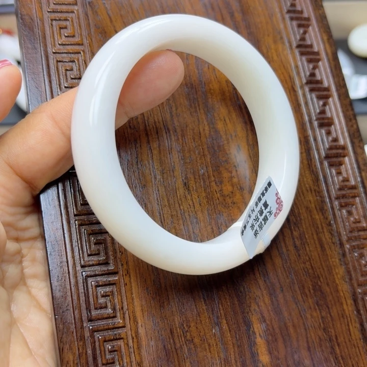 和田玉（白玉）手镯未镶嵌橘****ᐝ