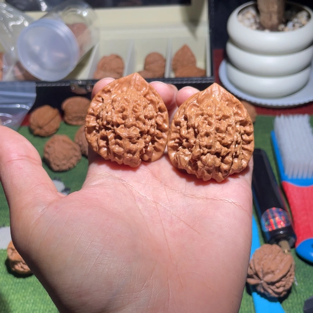 文玩核桃把件45全品官帽精打底