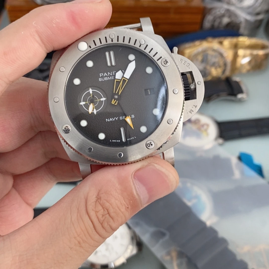 7***王钢机械机芯锻造碳镀金大海47