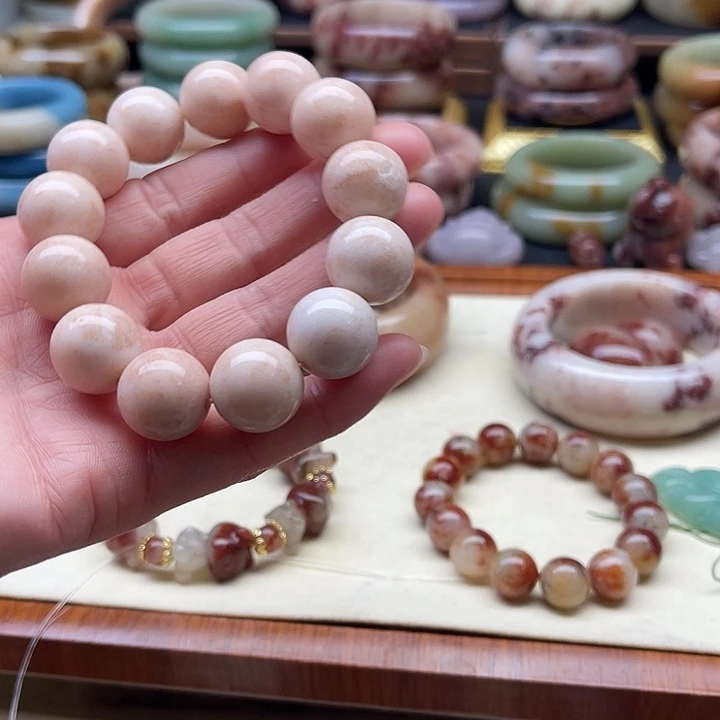 木变石9K金镶嵌手镯