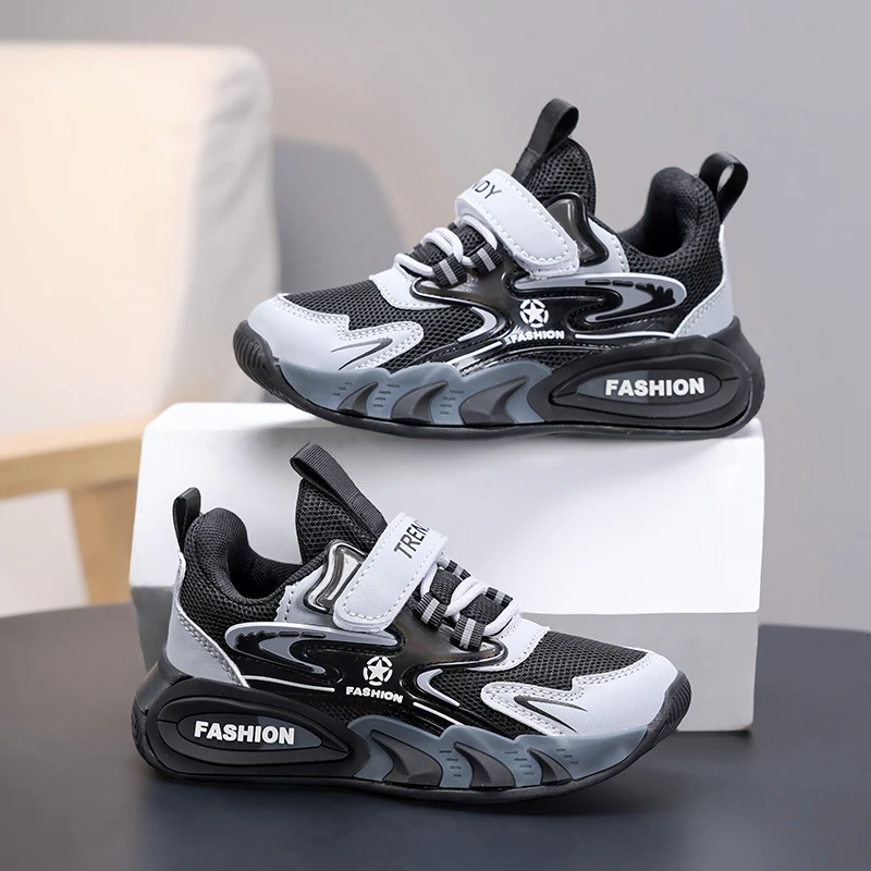 男童秋季网面透气运动鞋儿童轻便舒适老爹鞋学生防滑防臭跑步鞋