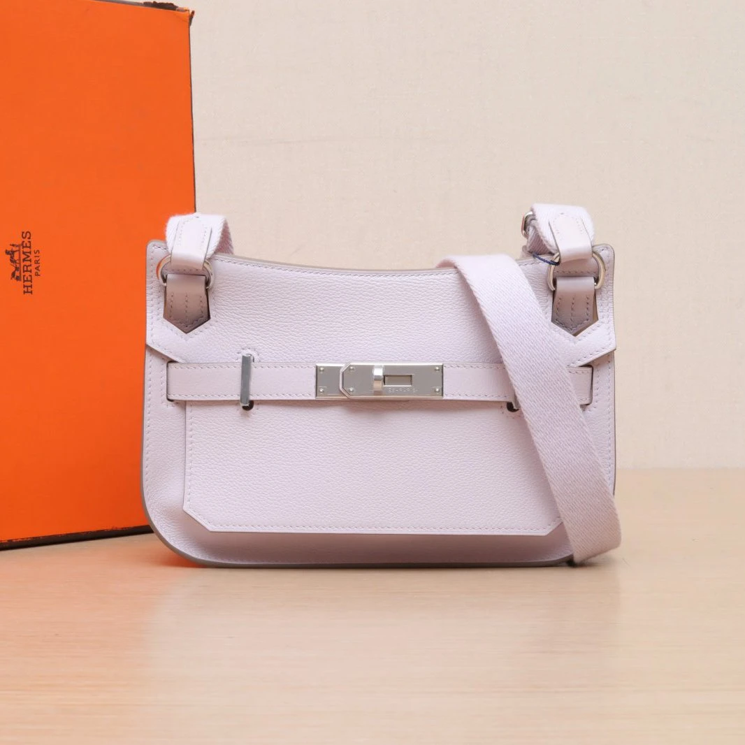 99新 Hermes/爱马仕 小花柳 吉普赛 mini 梦幻紫 EC皮 B刻 银扣