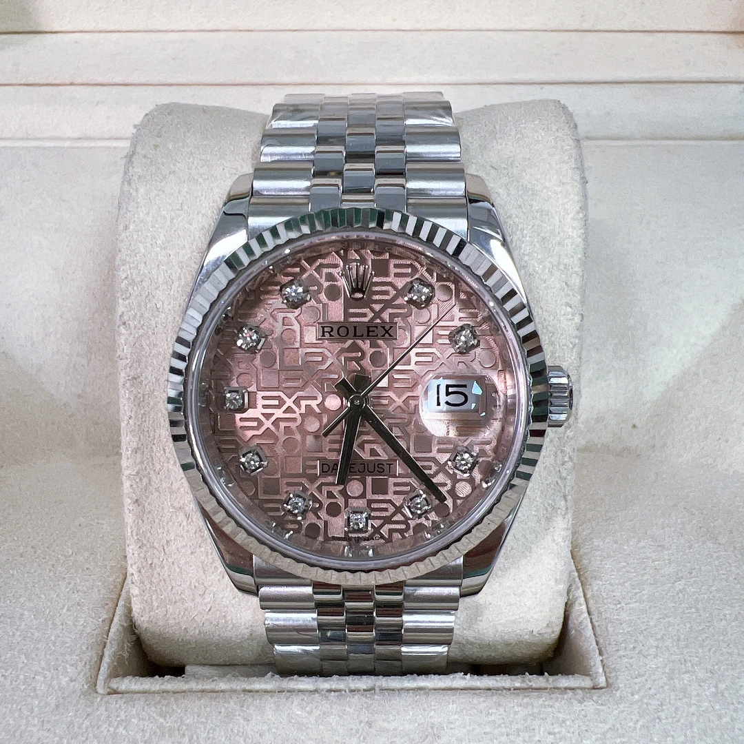 99新 Rolex/劳力士 日志126234/36mm/粉电脑/原钻/31692