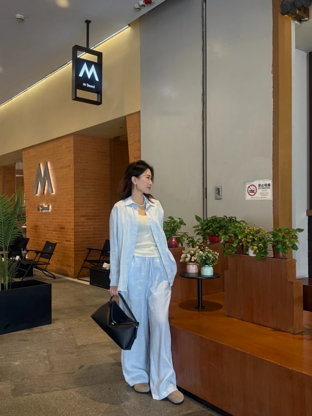 100%亚麻 翻领长袖衬衫