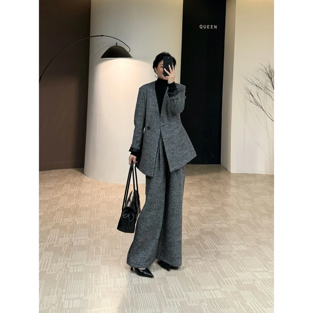 美丽定制极简气质收腰加厚羊圈毛套裤160斤以内（7768-2）