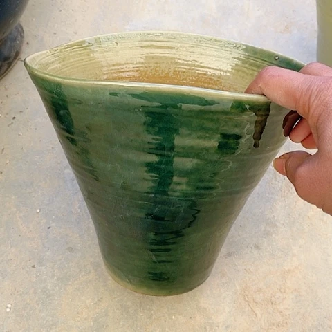 红陶景德镇陶瓷花盆手工-微瑕无孔