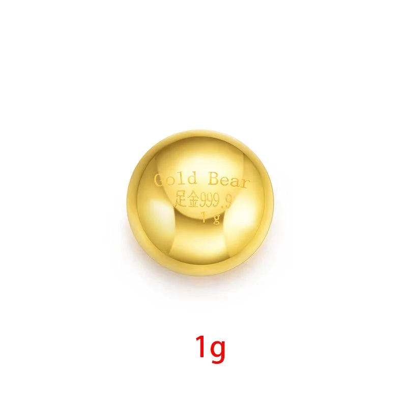 【巧玲珠宝】足金 9999 投资金豆1g黄金收藏实心