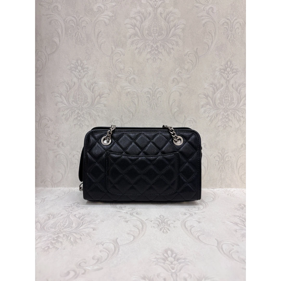 Laugh Queen手工打造真皮女士新款包 0420 黑色 相机包 25cm