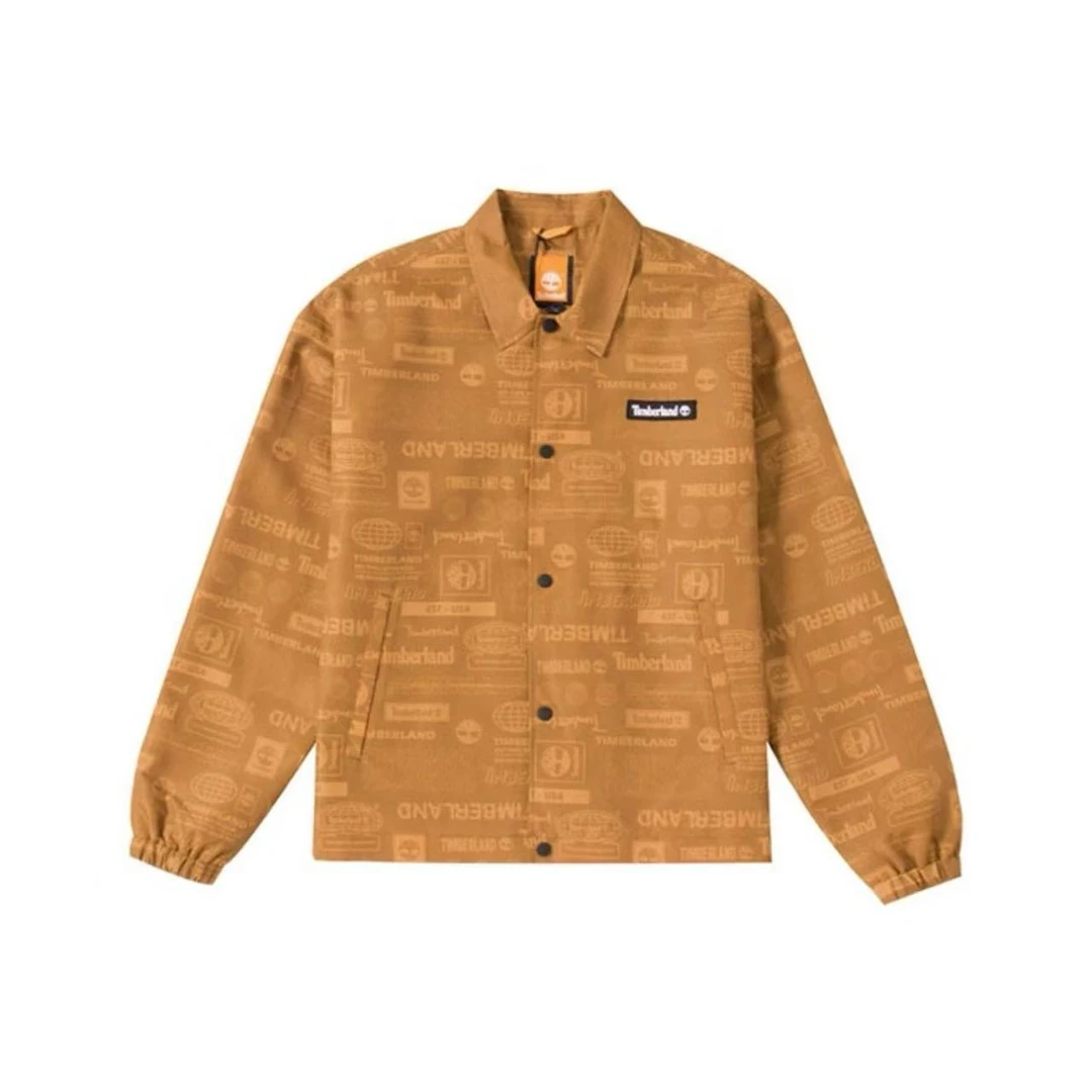 踢踢踢 字母图案满印运动户外休闲防风夹克外套 男款 白色男子