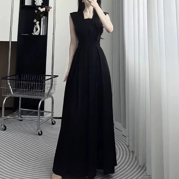 【8668】星#时尚百搭修身无袖宽松连体裤