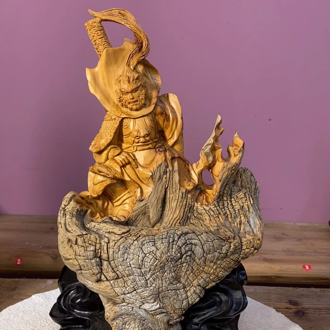 柏木（崖柏）丁**贝根雕1111