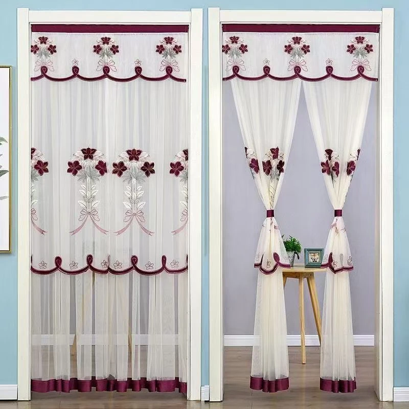 夏季防蚊门帘免打孔家用保暖隔断卧室高档纱帘防水桌布防油免洗