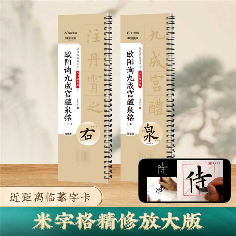 欧阳询九成宫上下册 初学入门教学视频版字卡