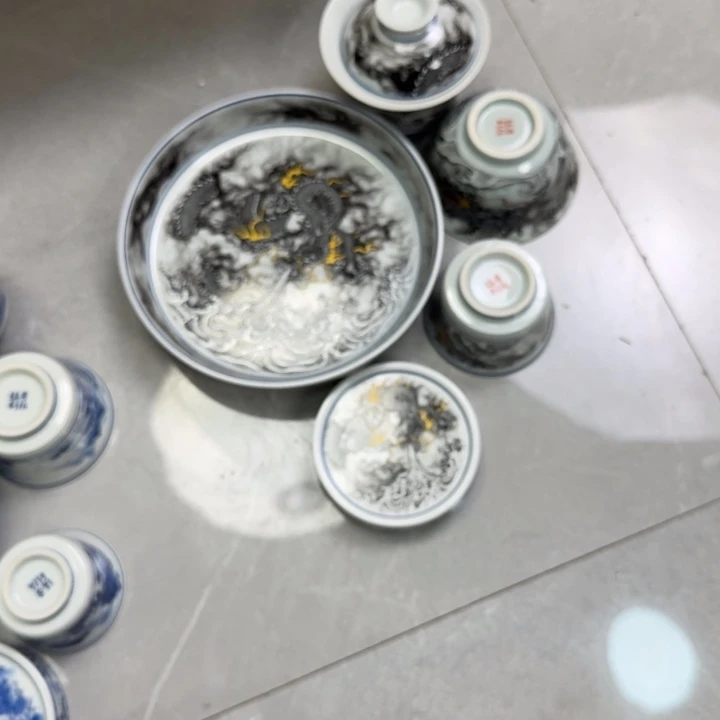 摆件我****.黑金龙吸水五件套➕木头礼盒