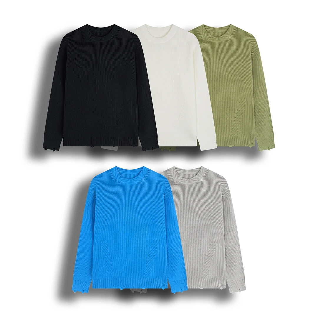 【LIANG'S】韩系松弛慵懒感圆领针织衫毛衣男女休闲混纺套头上衣