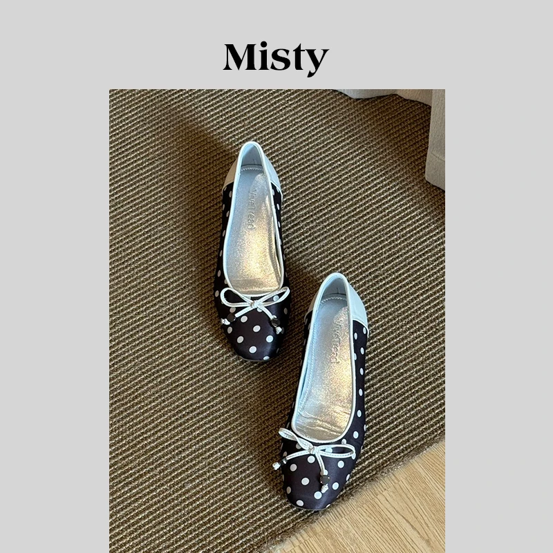 Misty雾屿女鞋|34-40码|2.5cm|2025爆款波点平底浅口芭蕾鞋