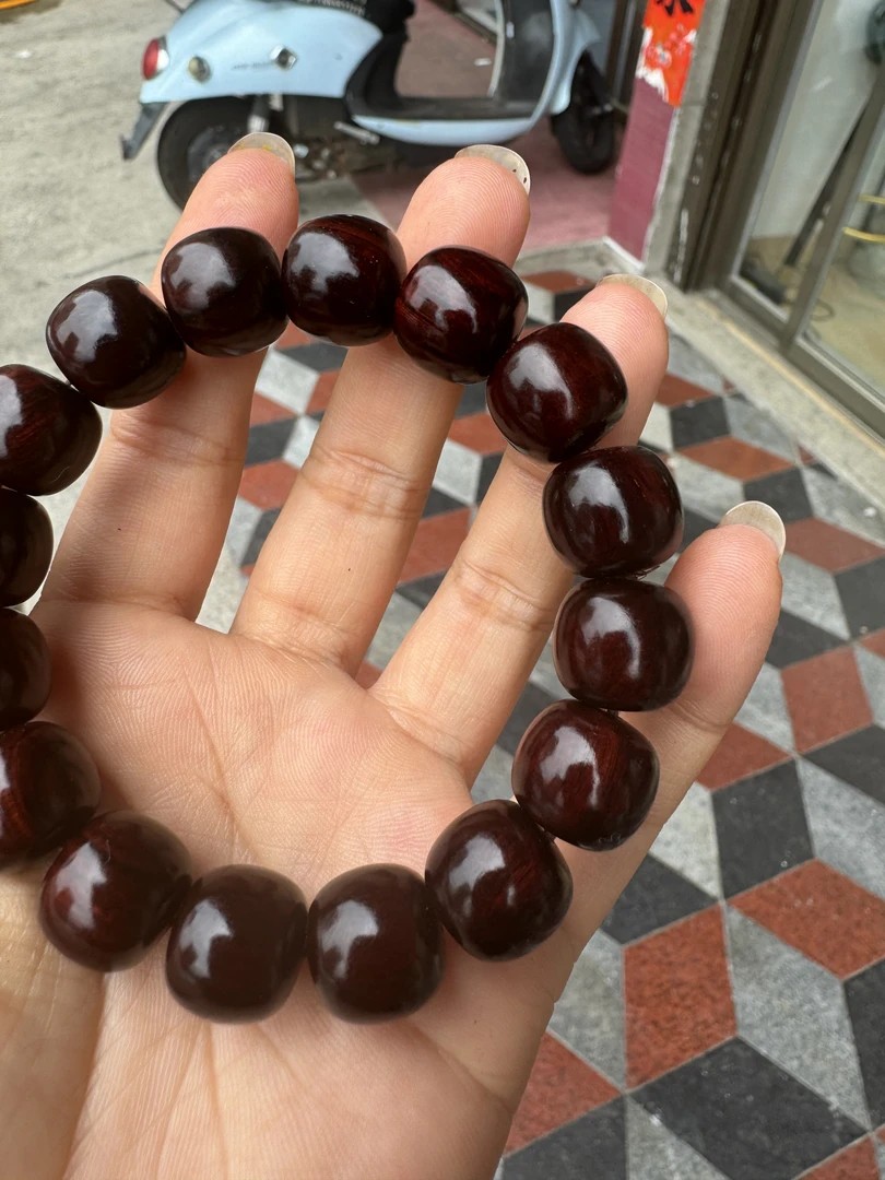 【南之嘉木】印度小叶紫檀1314mm*16老型珠