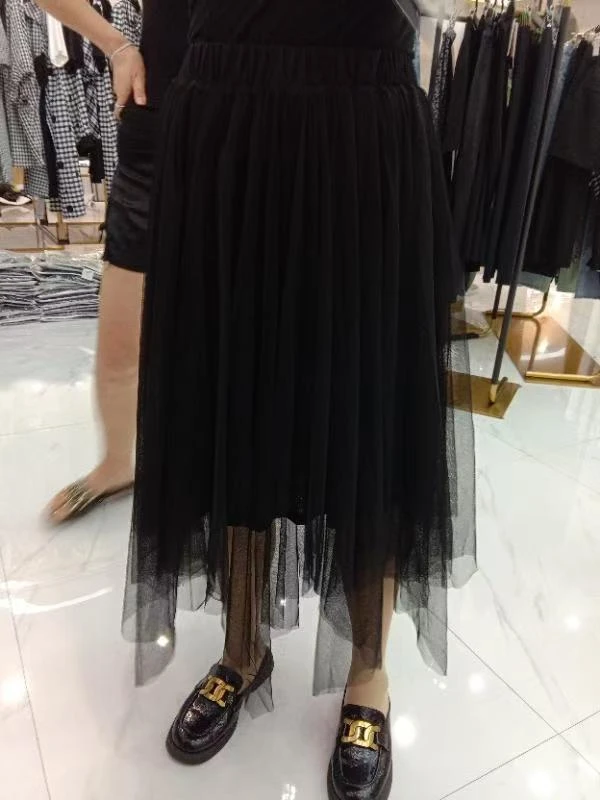 谷马蓬蓬裙网纱显瘦半身裙5073