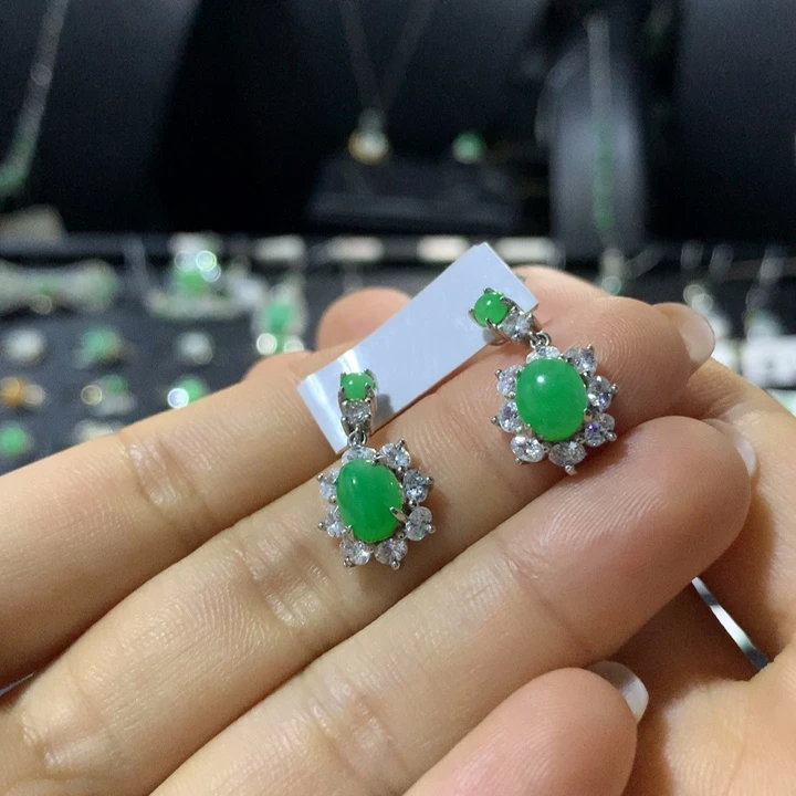 翡翠银S925镶嵌戒指